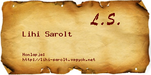 Lihi Sarolt névjegykártya